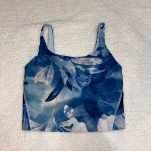 Old Navy Blue Floral Tank Top